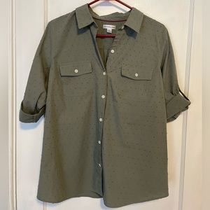 Croft and Barrow sage green button up